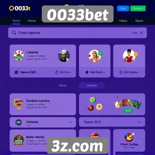 Características principais do site 0033bet